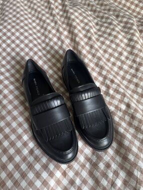 Marc Fisher Black Leather Loafers